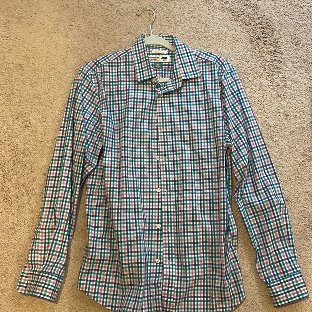 Long Sleeve Button Down Shirt. Multi-Colored. Medium. Old Navy.